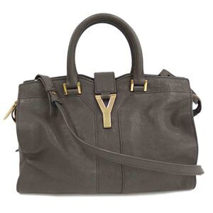 SAINT LAURENT Cabas Y Line Bag Gray